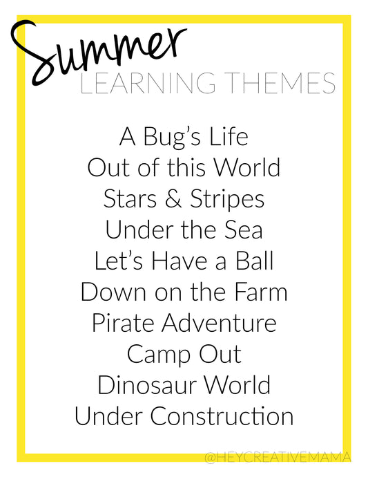 Summer Learning Activities