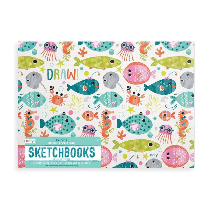 Doodle Pad Duo Sketchbooks: Friendly Fish-Set of 2